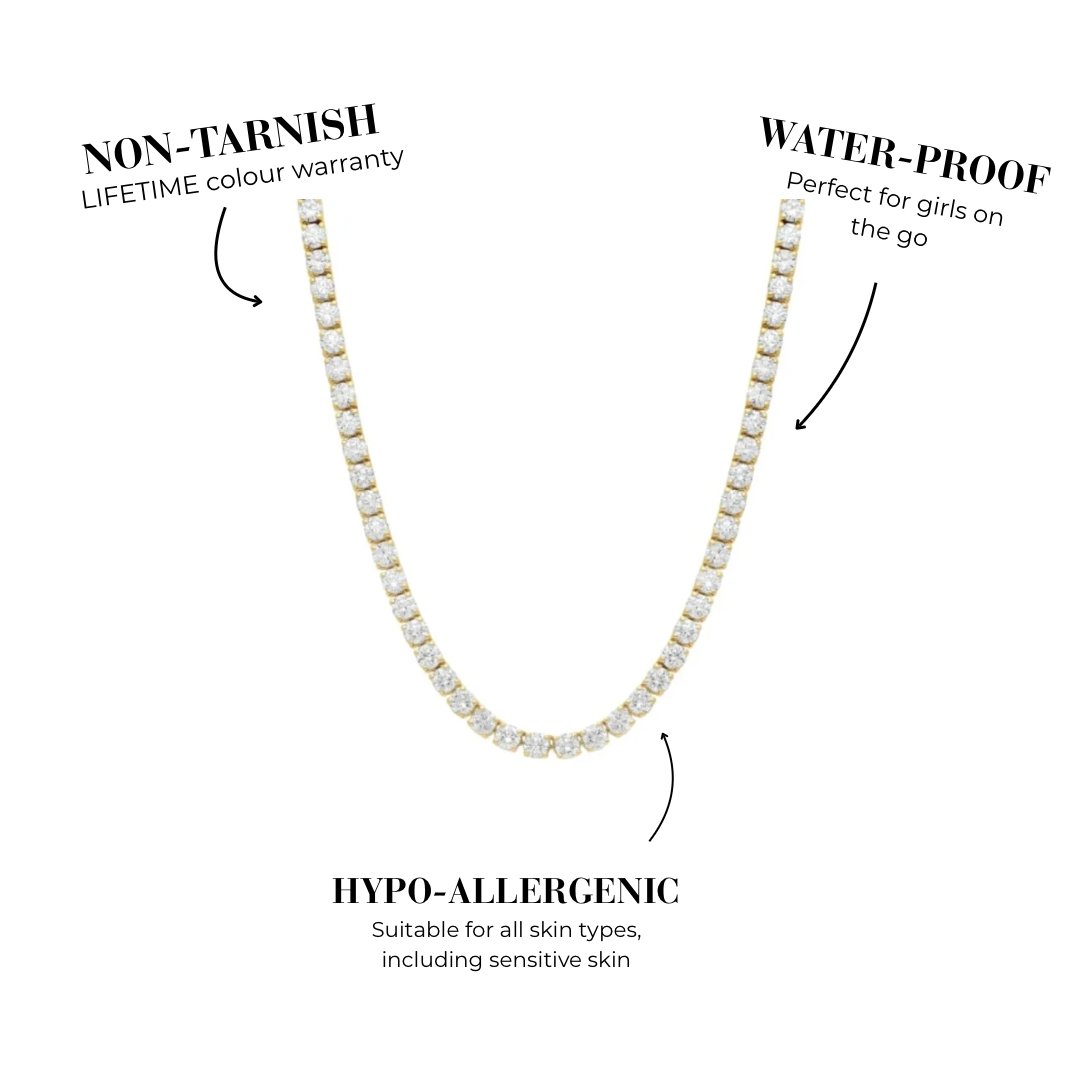 Camilla Tennis Necklace - Gold