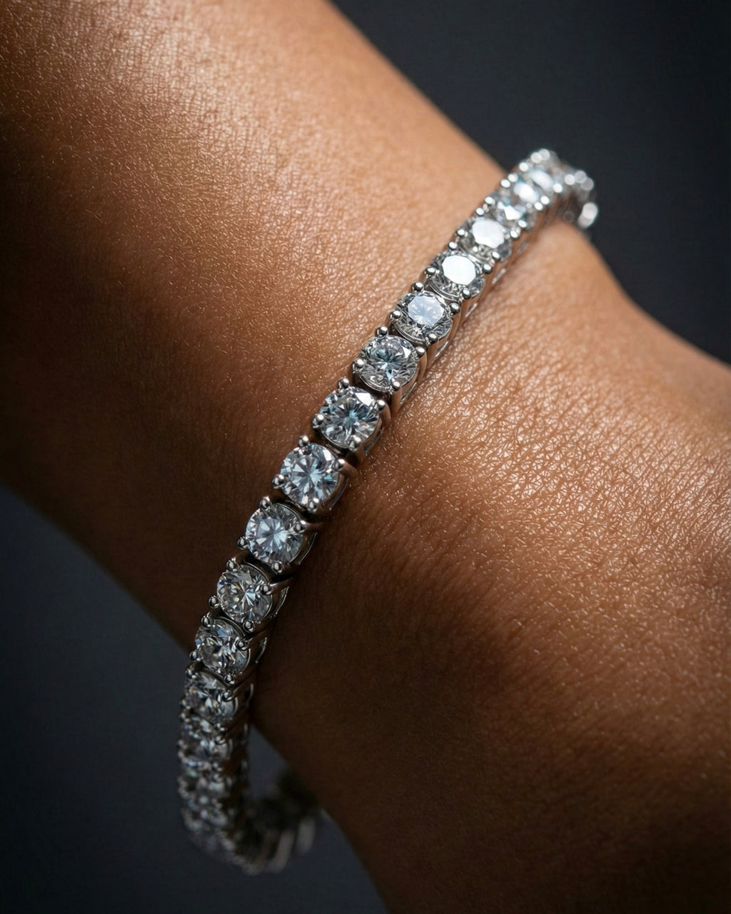Camilla Tennis Bracelet - Silver