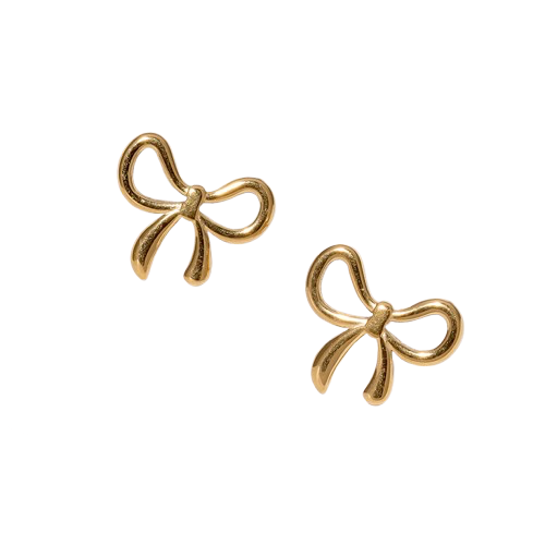 Mini Bow Studs - Gold