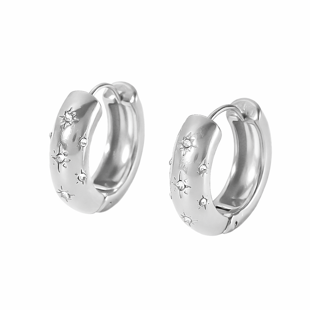 Stella Hoops - Silver