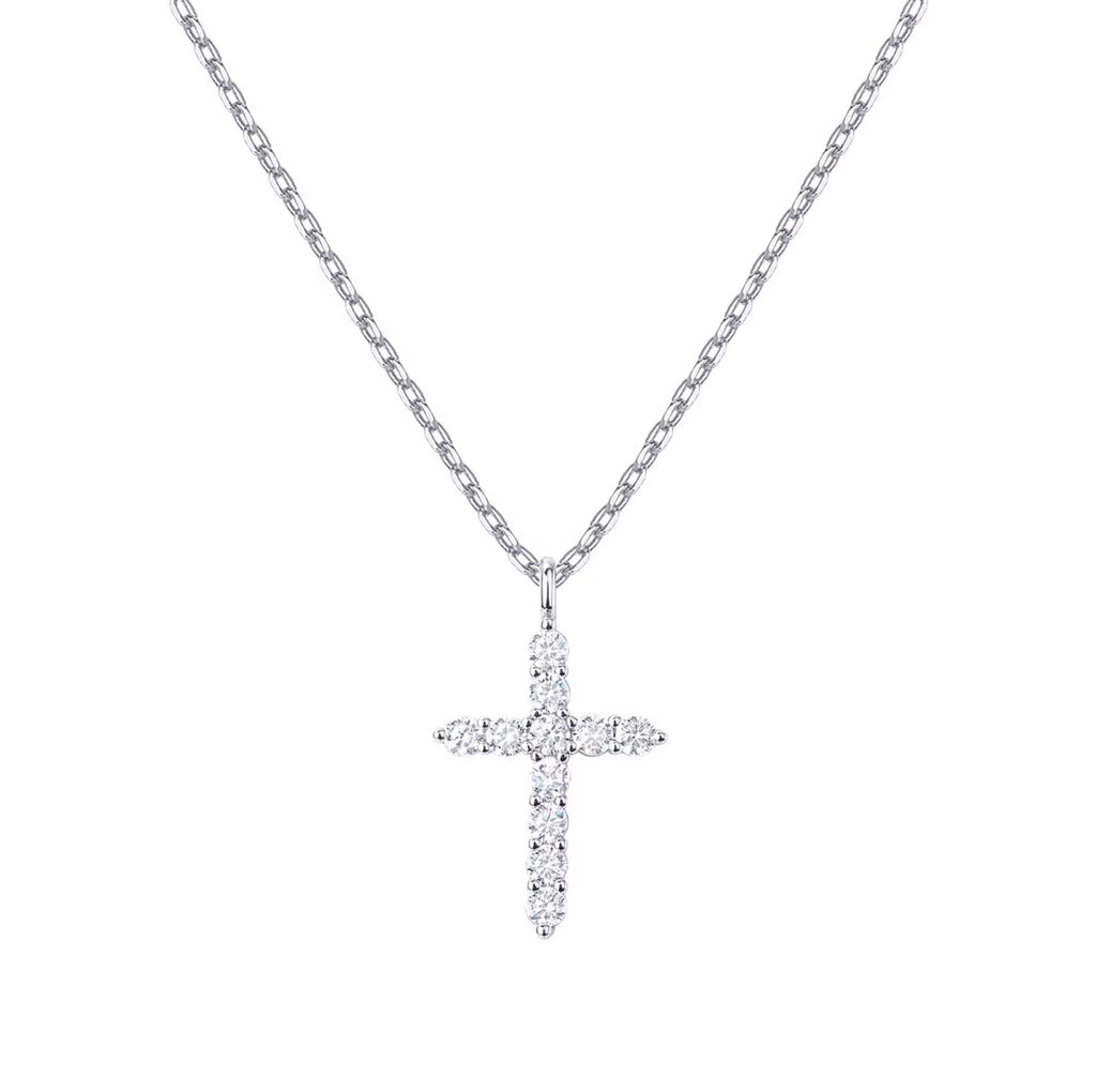 Lilia Cross Necklace - Silver