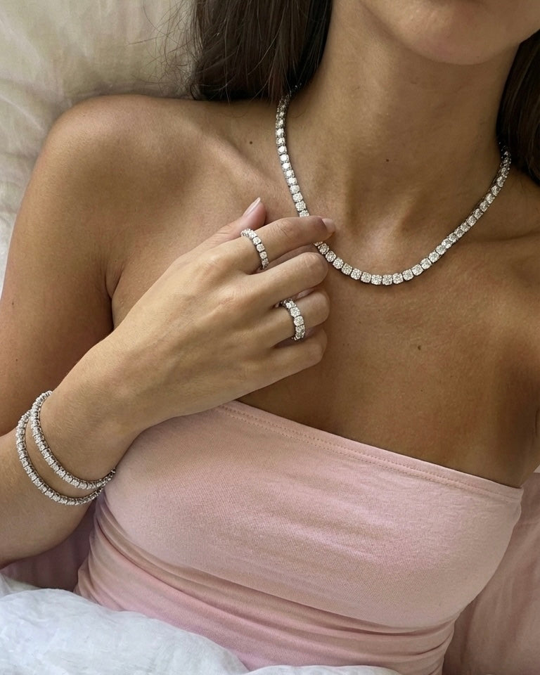 Camilla Tennis Necklace - Silver