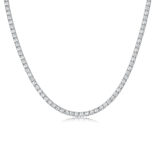 Gigi Tennis Necklace - Silver