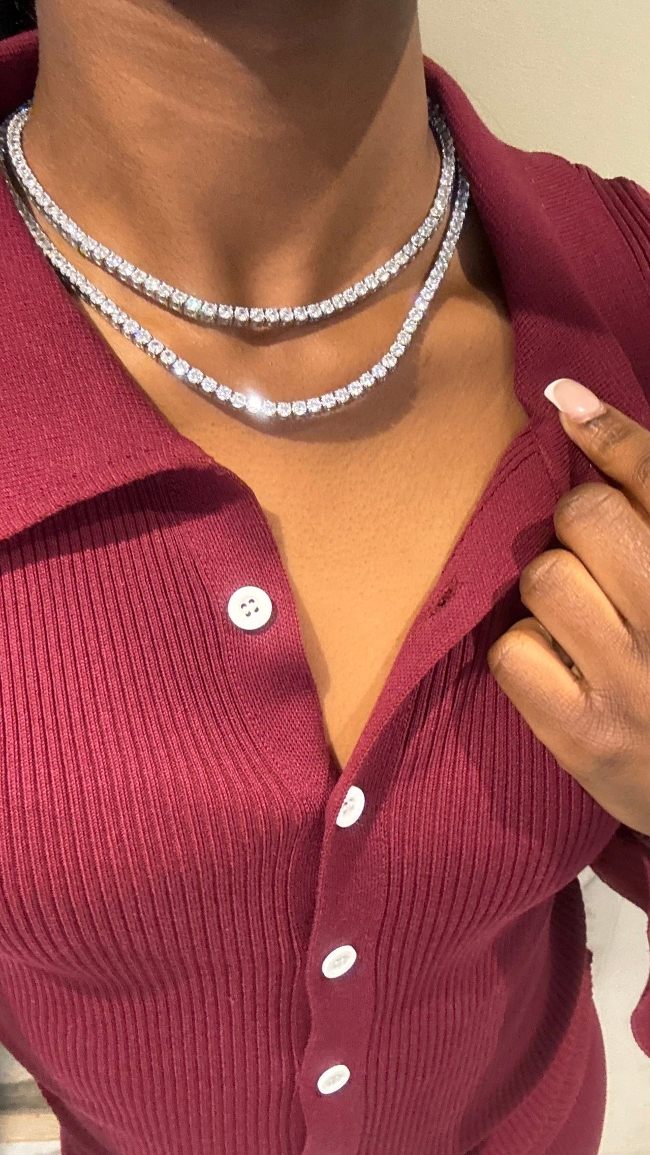 Camilla Tennis Necklace - Silver