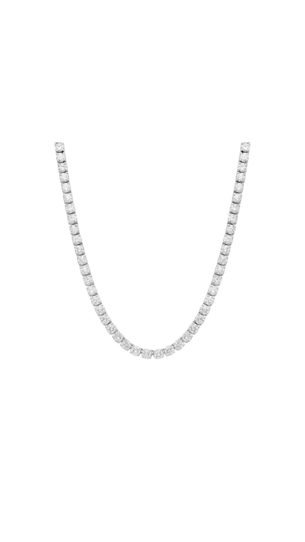 Camilla Tennis Necklace - Silver