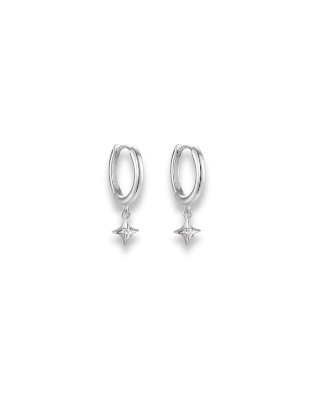 Zara Star Hoops - Silver