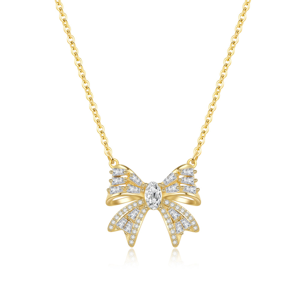 Aurelia Bow Necklace - Gold