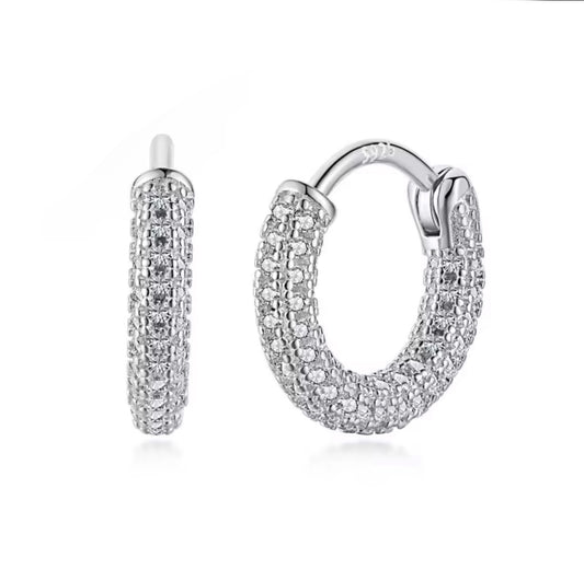 Ria Hoops - Silver