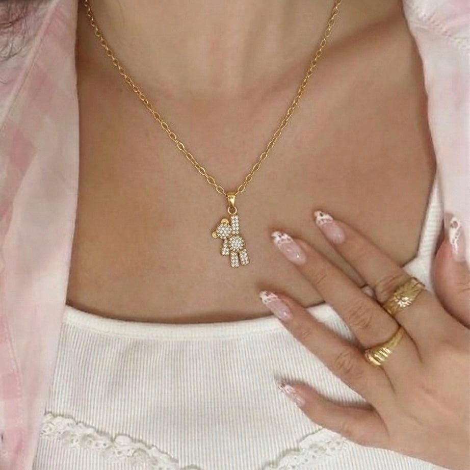 Honey Bear Necklace - Gold
