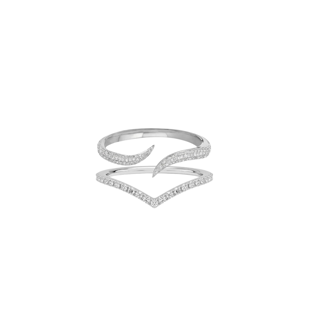 Isata and Brooklyn Ring Set - Silver