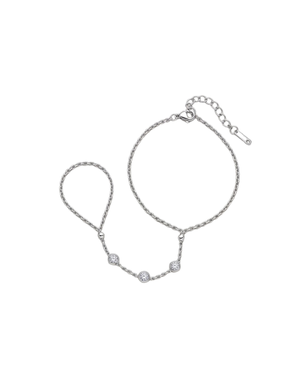 Cassie Hand Chain - Silver