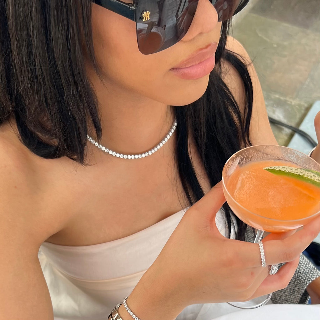 Camilla Tennis Necklace - Silver