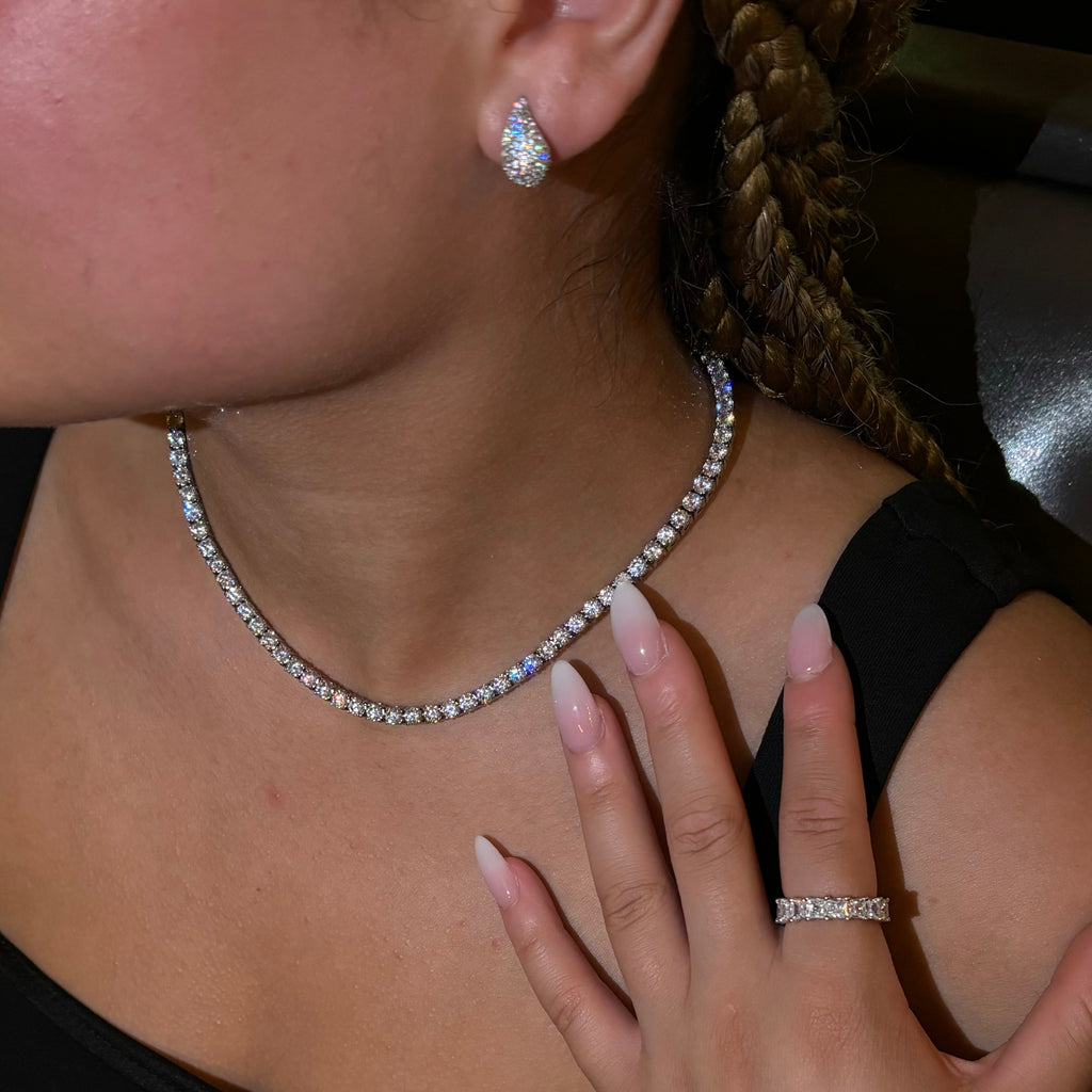 Camilla Tennis Necklace - Silver