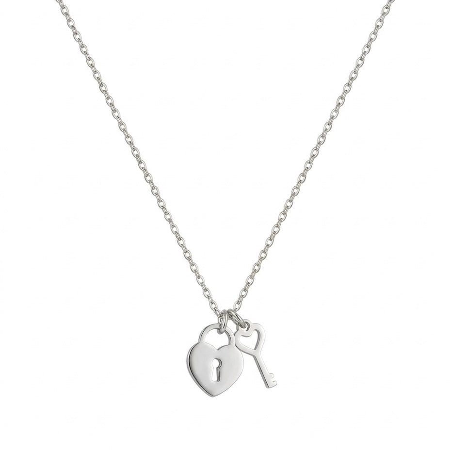 Darling Lock Necklace - Silver