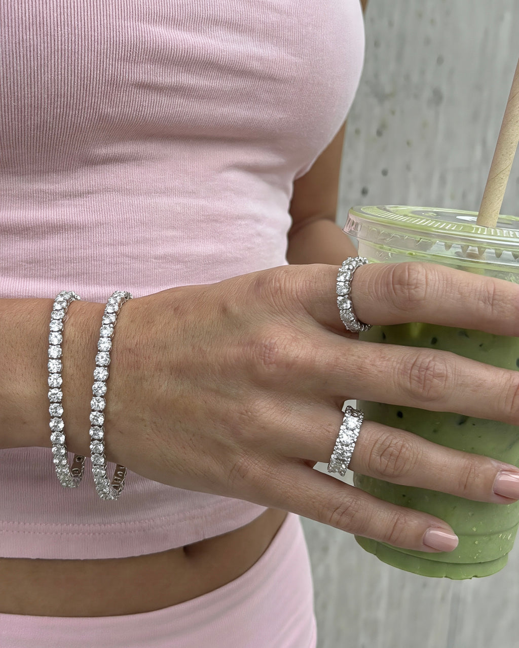 Camilla Tennis Bracelet - Silver