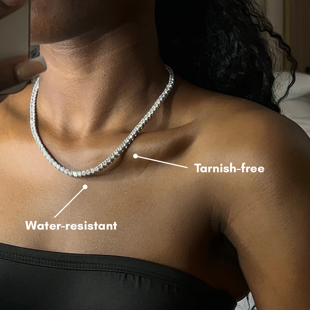 Camilla Tennis Necklace - Silver