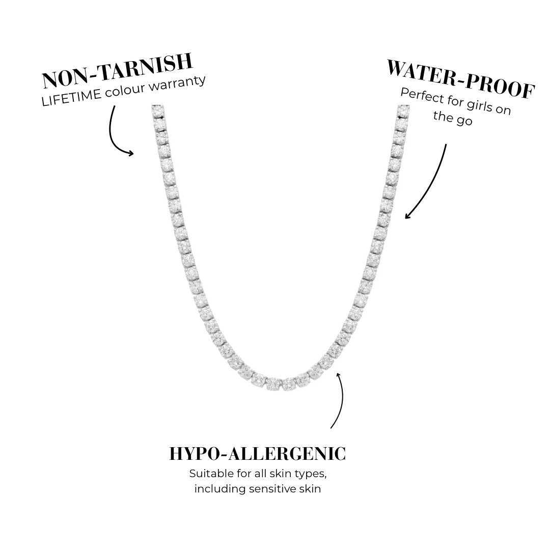 Camilla Tennis Necklace - Silver
