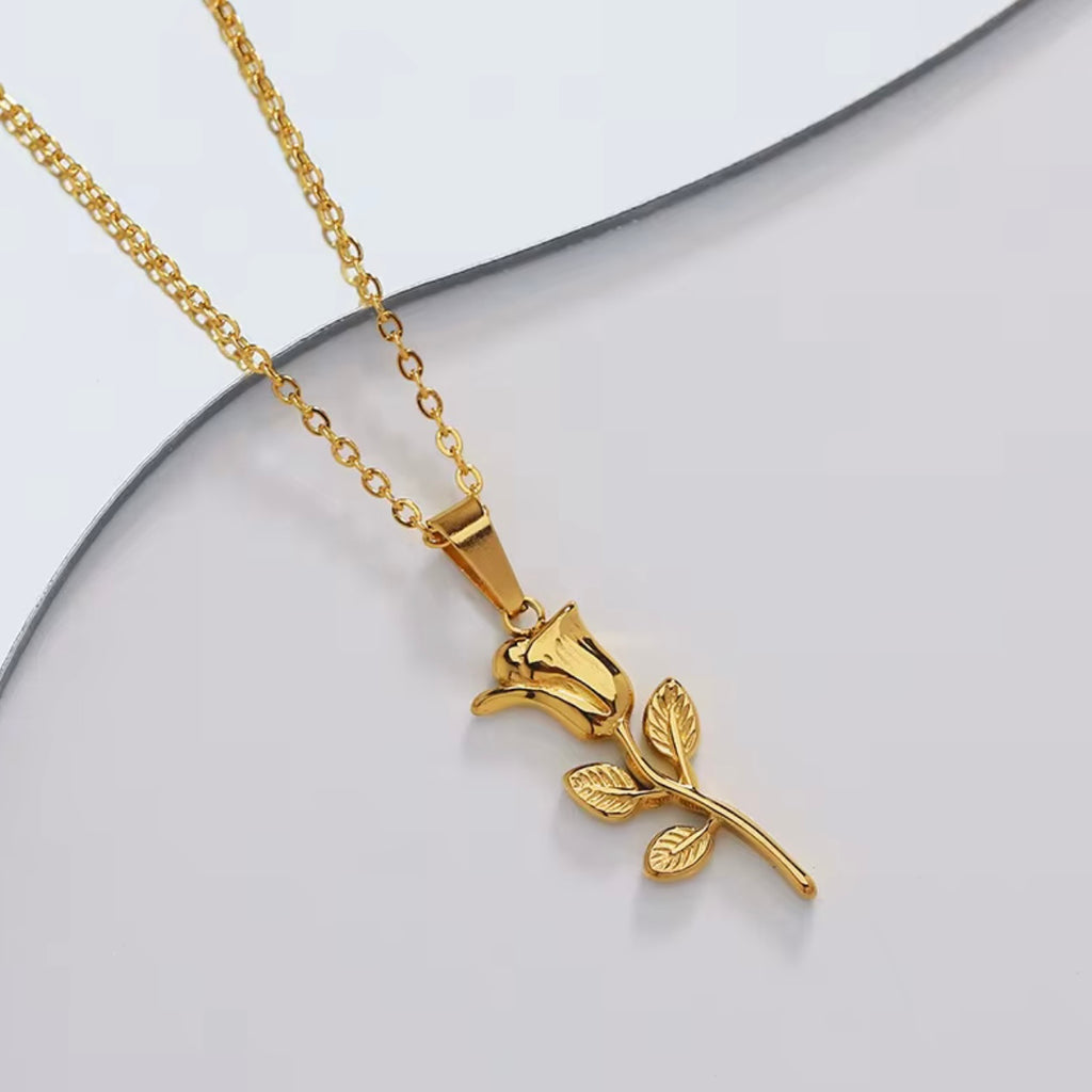 Rose Necklace - Gold