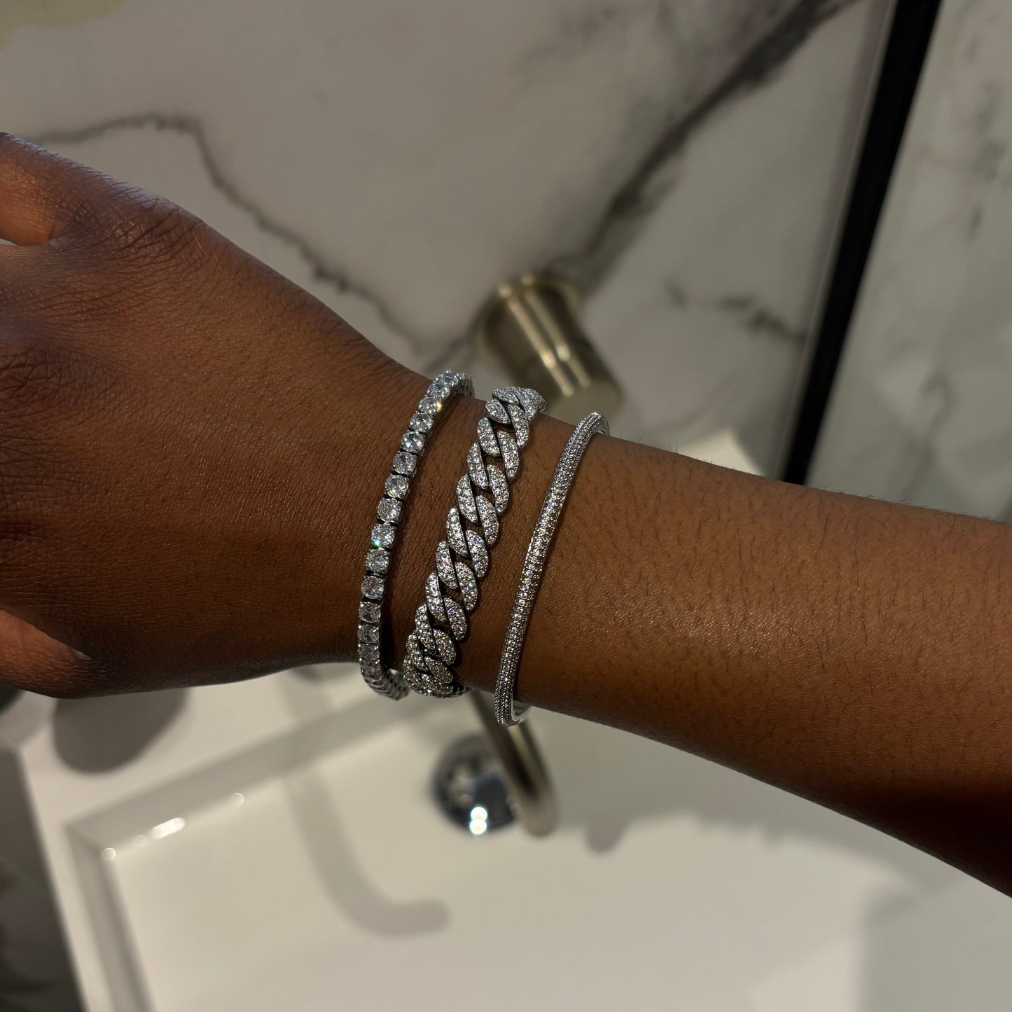Camilla Tennis Bracelet - Silver