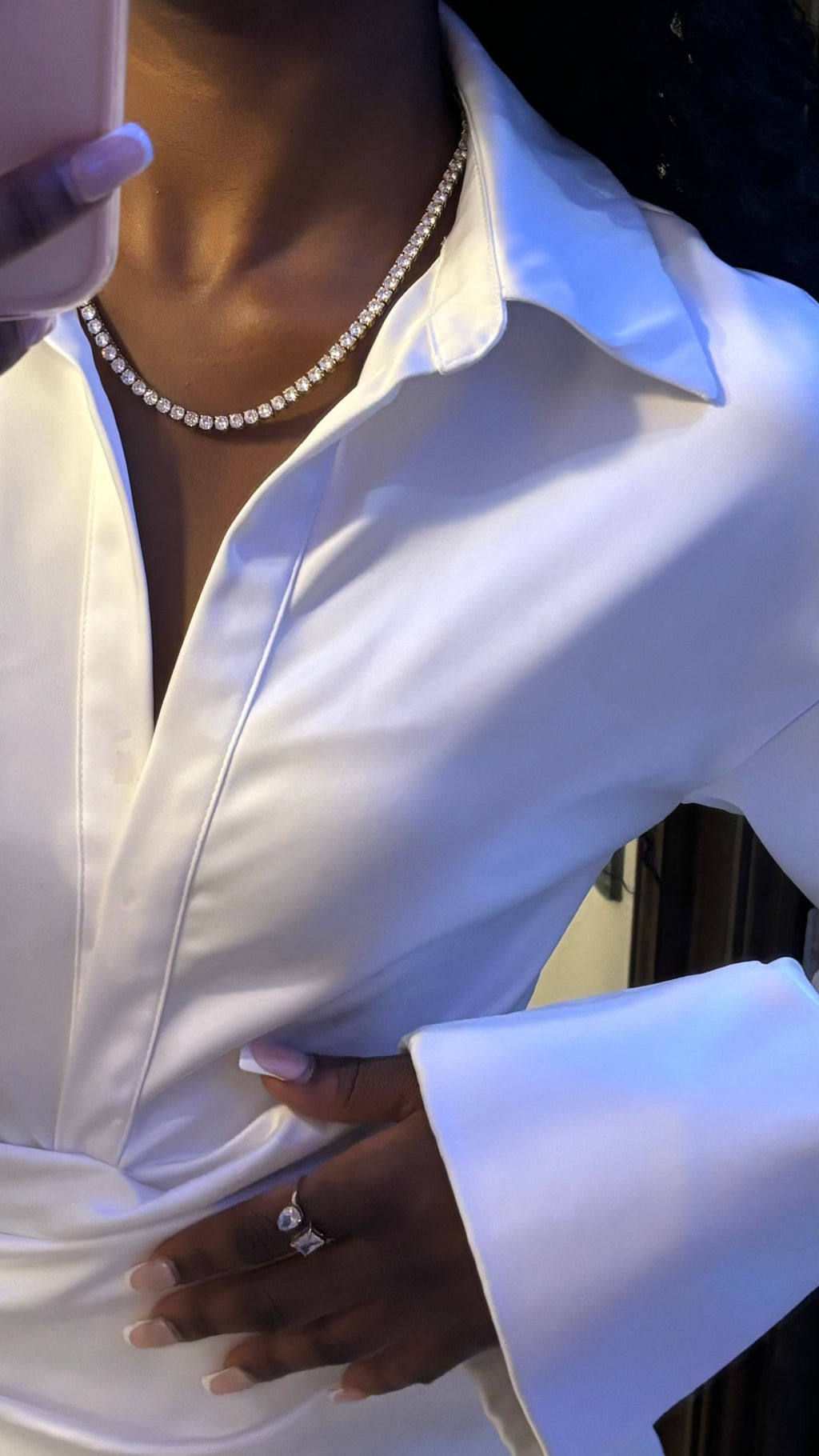 Camilla Tennis Necklace - Silver