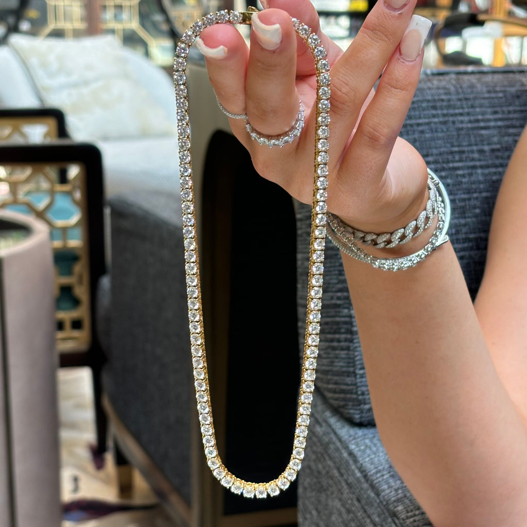 Camilla Tennis Necklace - Gold