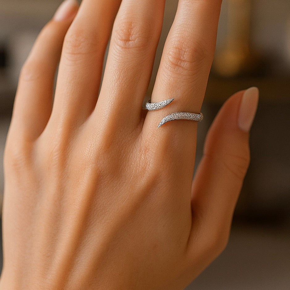 Isata and Brooklyn Ring Set - Silver