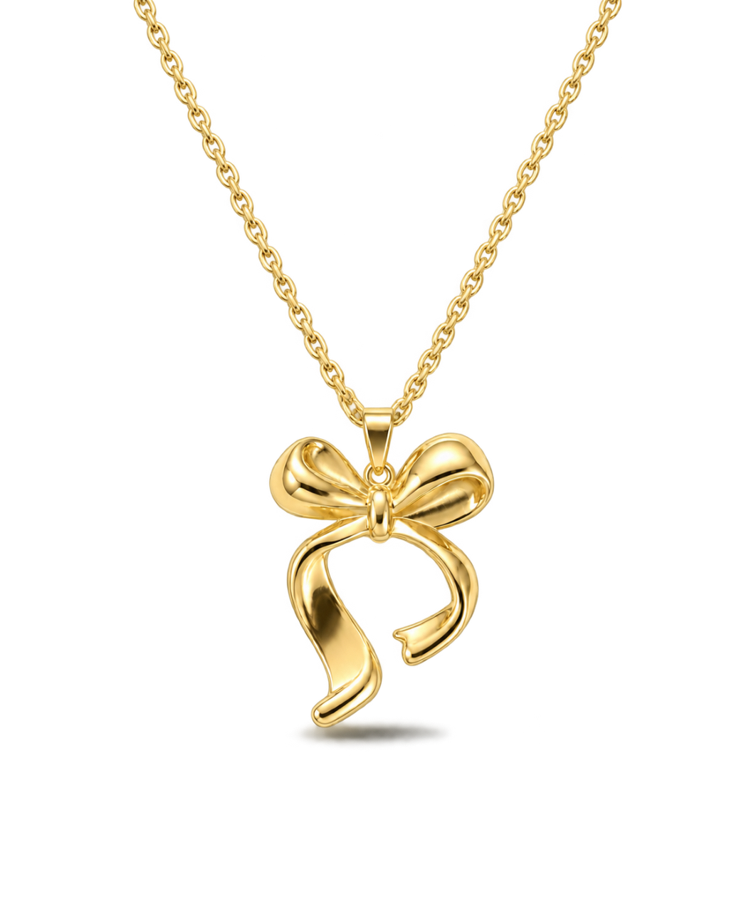 Lucia Bow Necklace - Gold