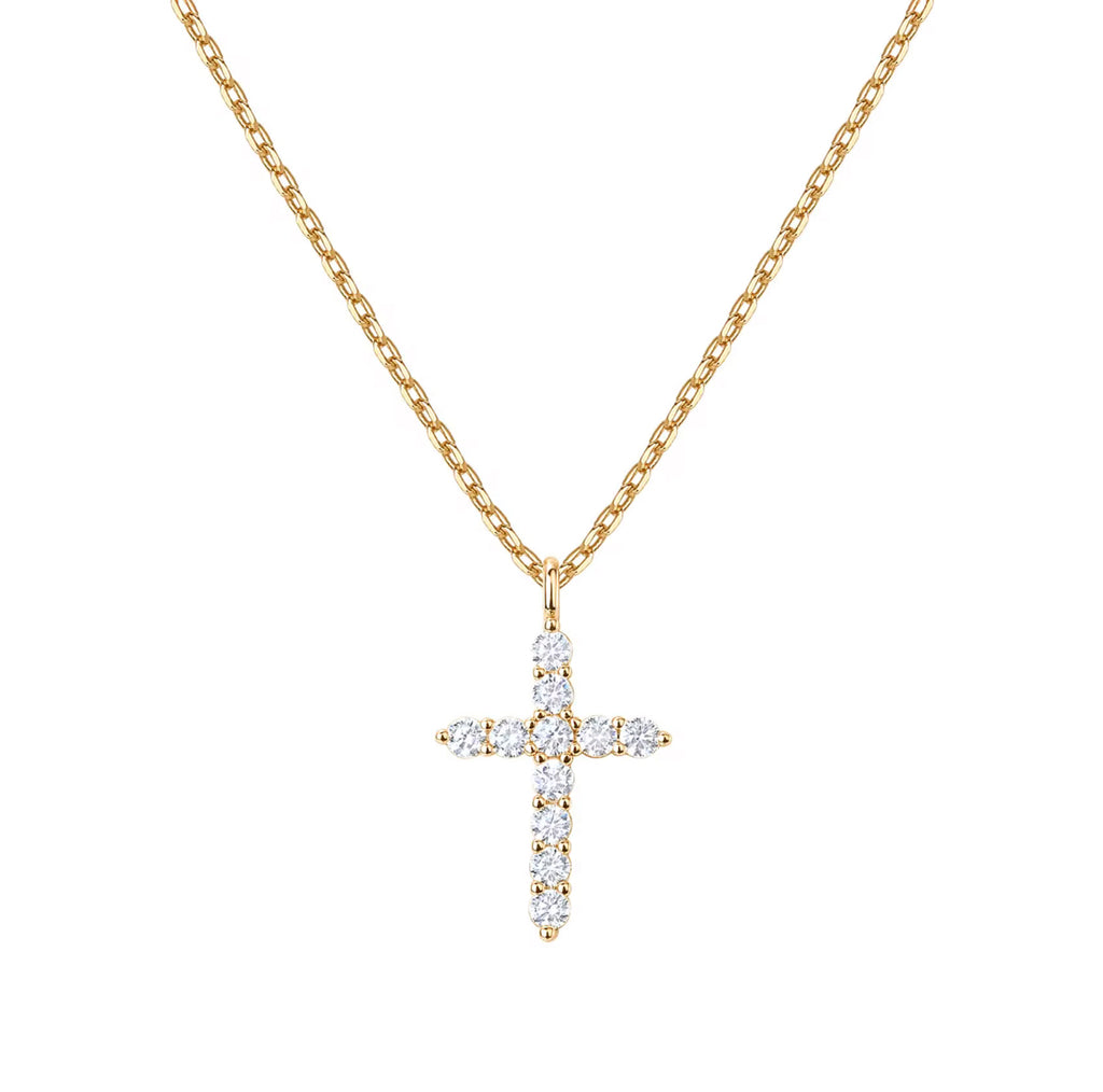 Lilia Cross Necklace - Gold