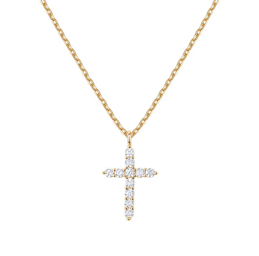 Lilia Cross Necklace - Gold