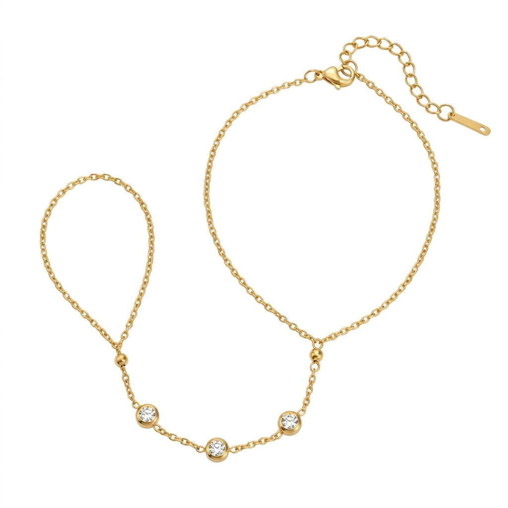 Cassie Hand Chain - Gold