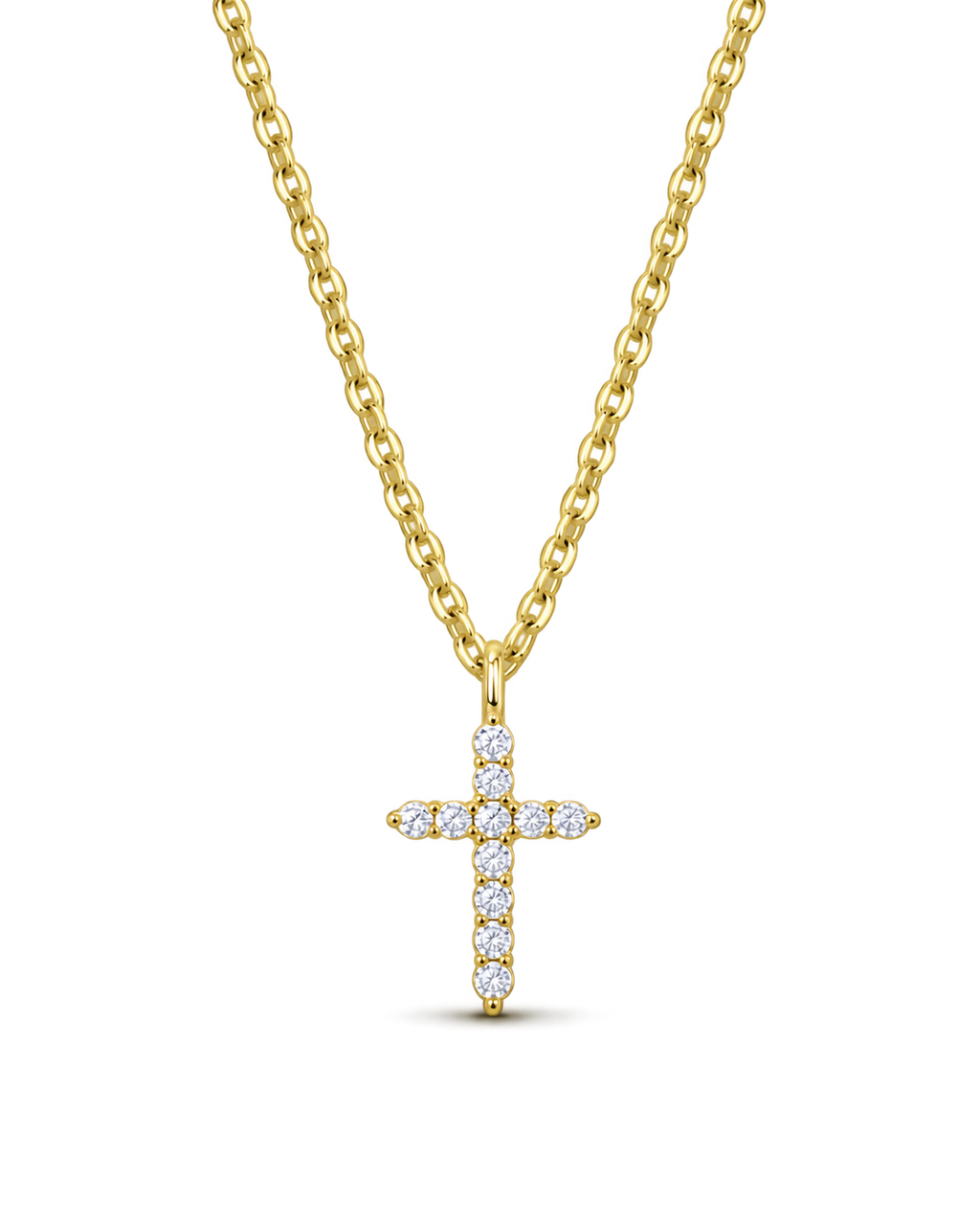 Lilia Cross Necklace - Gold
