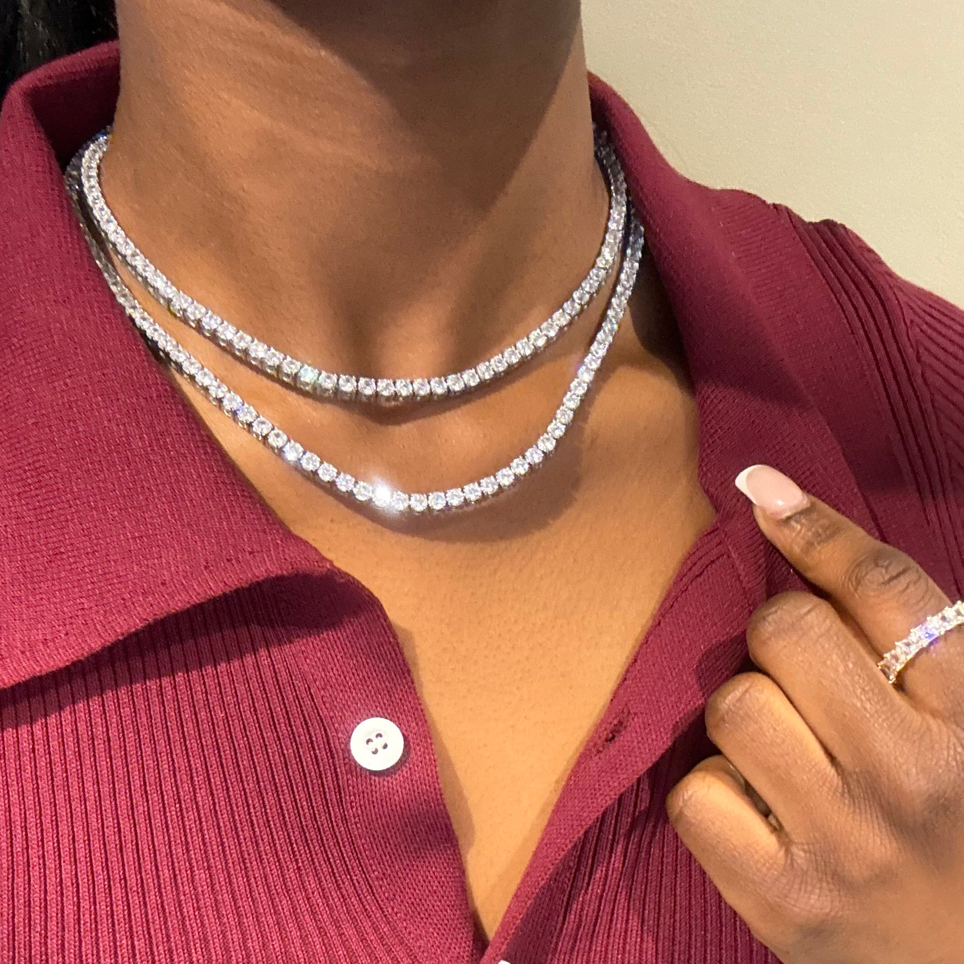 Camilla Tennis Necklace - Silver