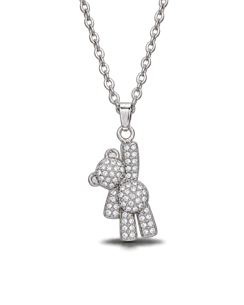 Honey Bear Necklace - Silver