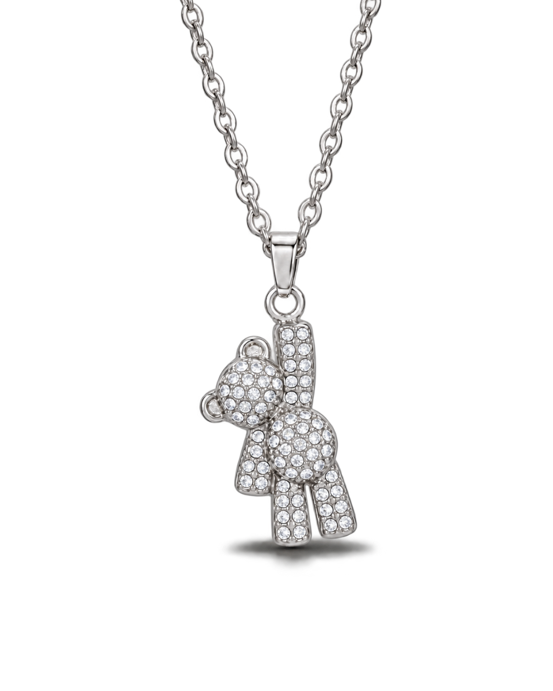 Honey Bear Necklace - Silver