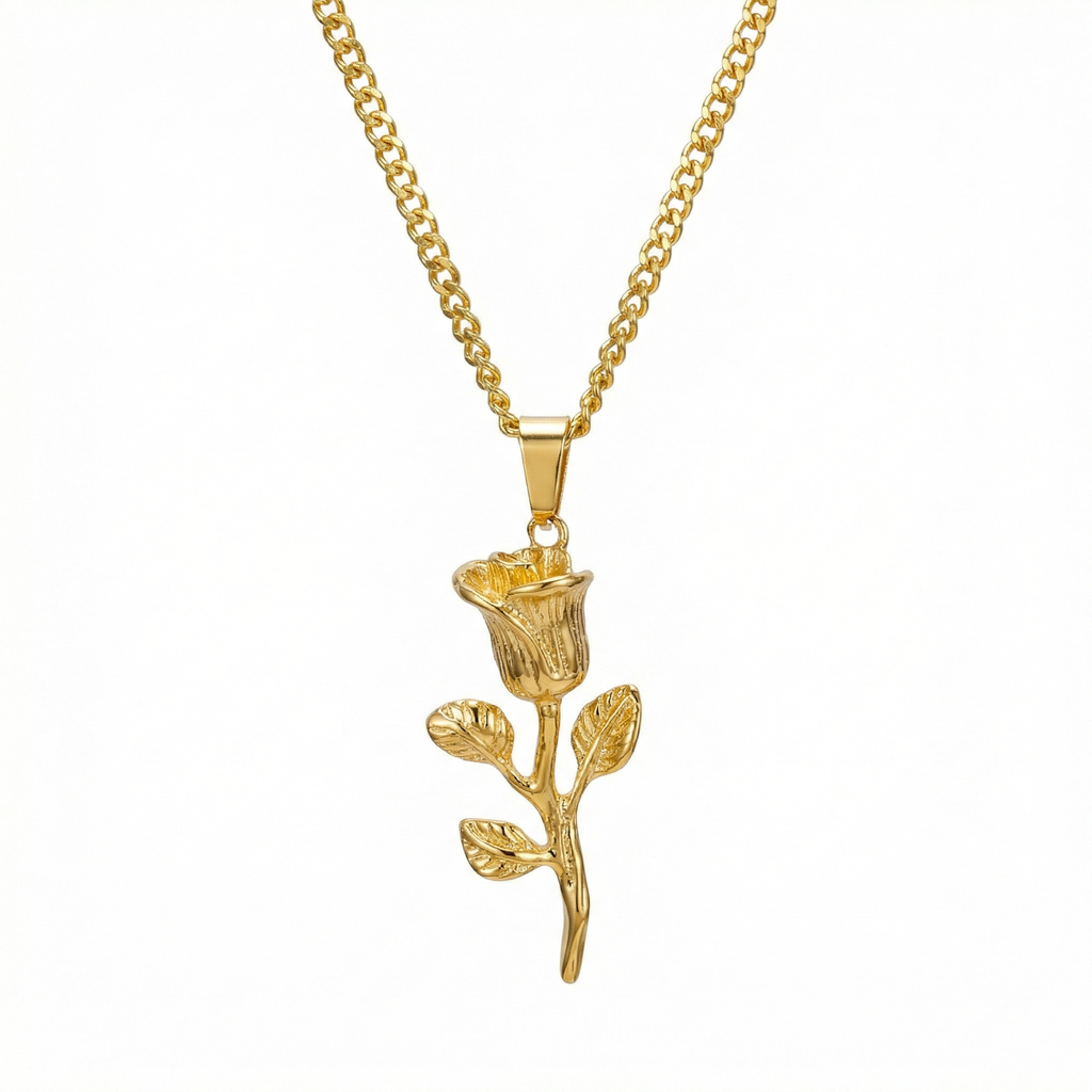 Rose Necklace - Gold