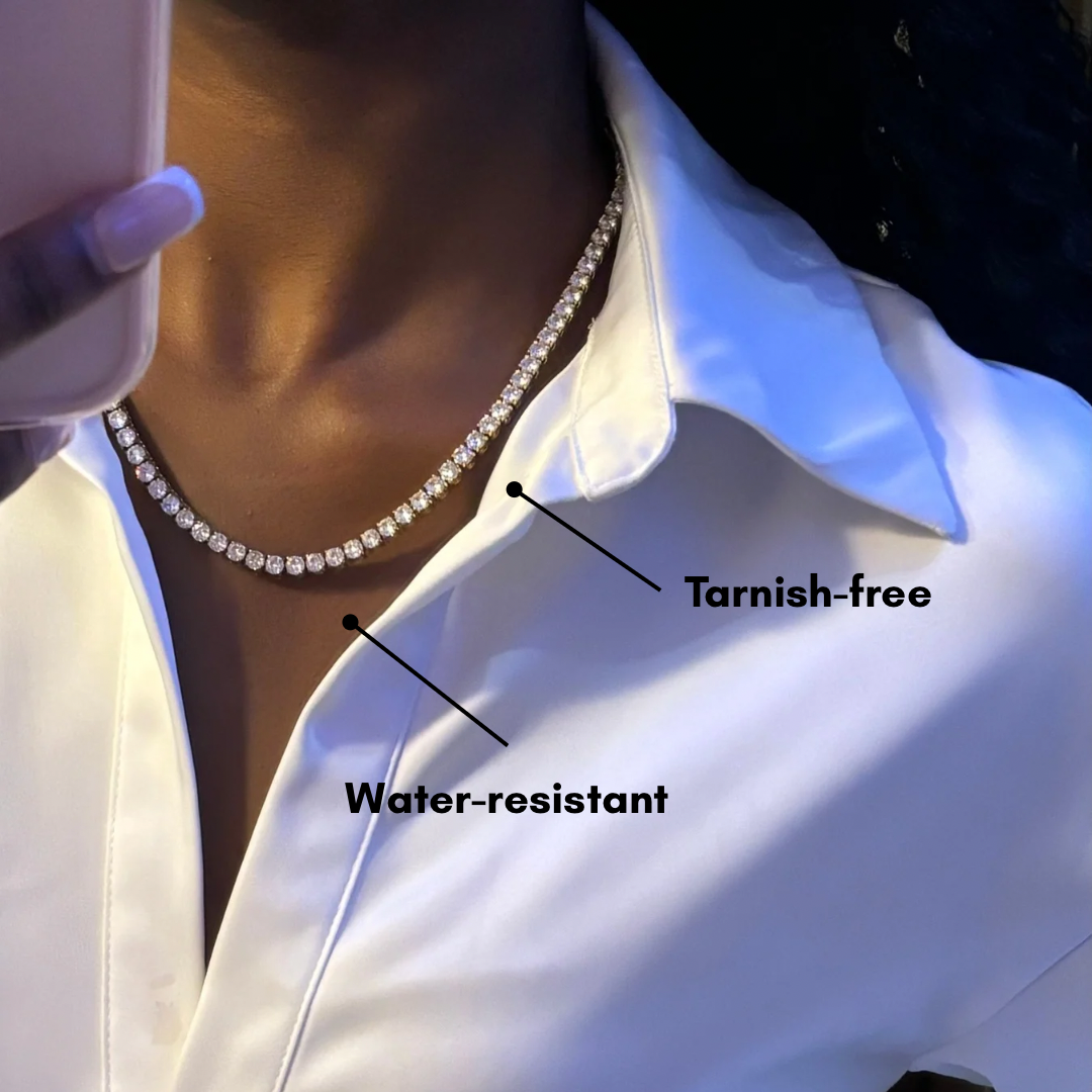 Camilla Tennis Necklace - Gold