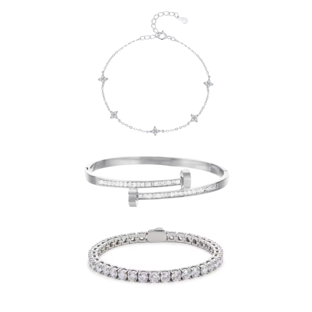 Clara, Olivia & Camilla Set - Silver