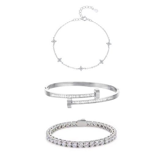Clara, Olivia & Camilla Set - Silver