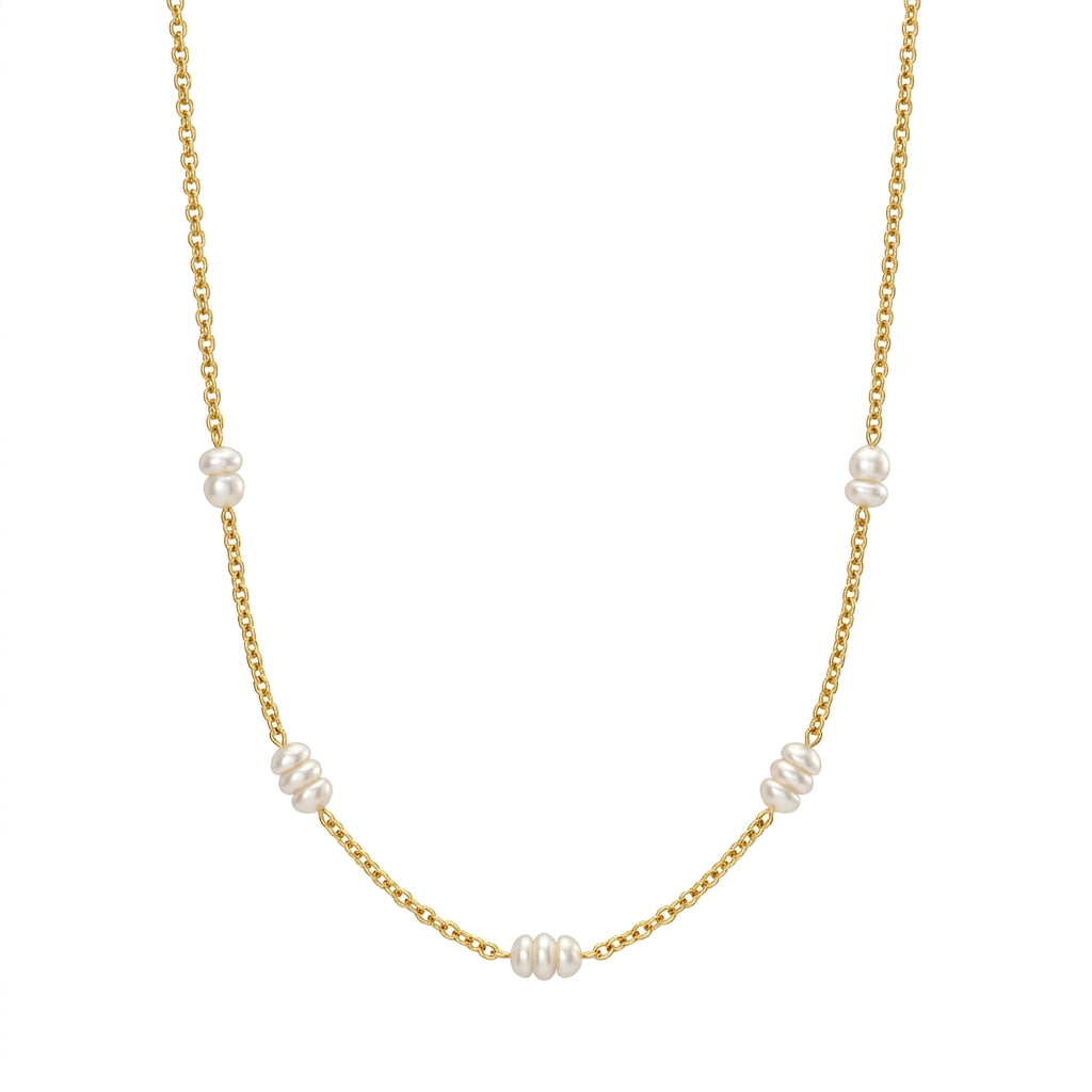 Ada Pearl Necklace - Gold