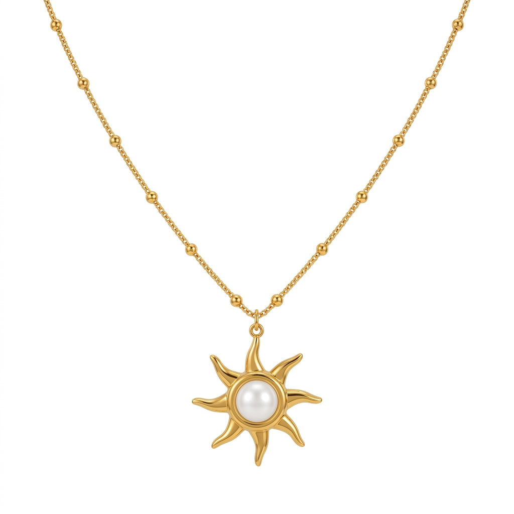Soleil Pearl Necklace - Gold