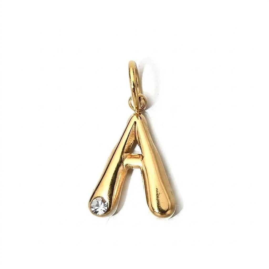 Gem Initial Charm - Gold