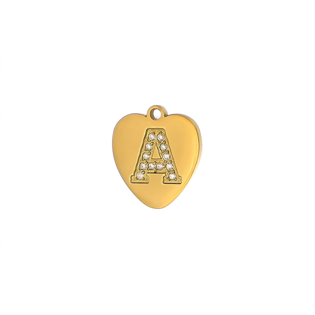 Love Initial Charm - Gold