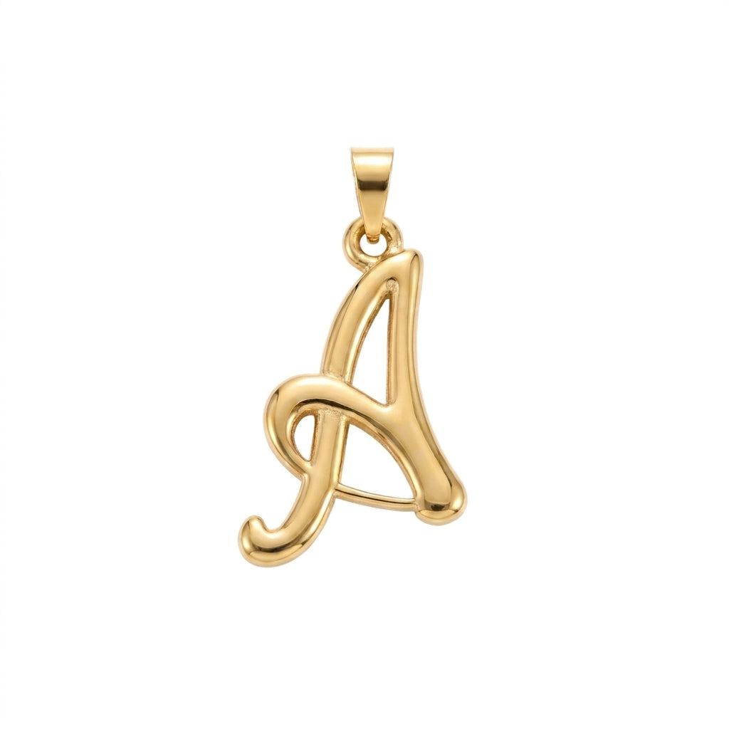 Cursive Initial Charm - Gold