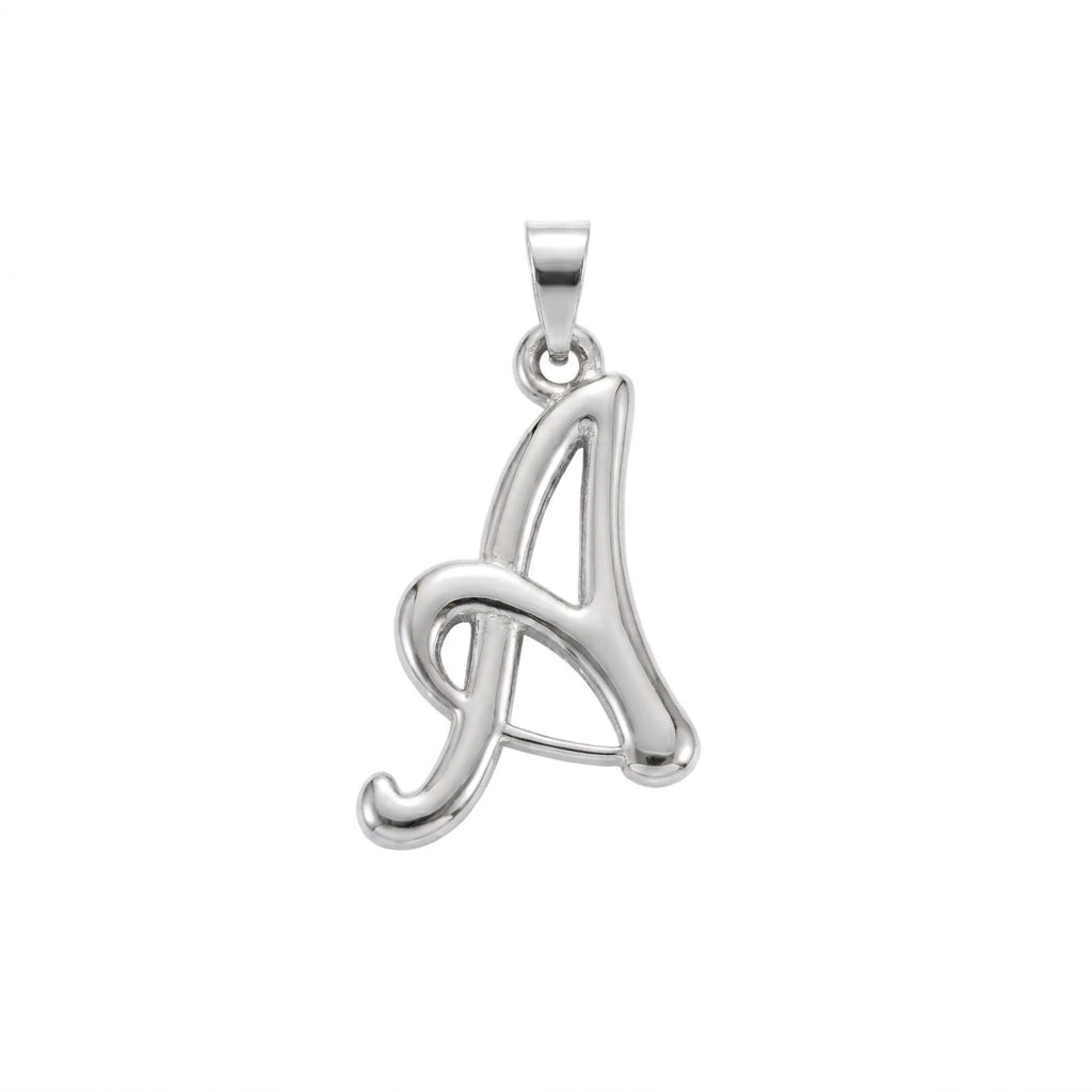 Cursive Initial Charm - Silver