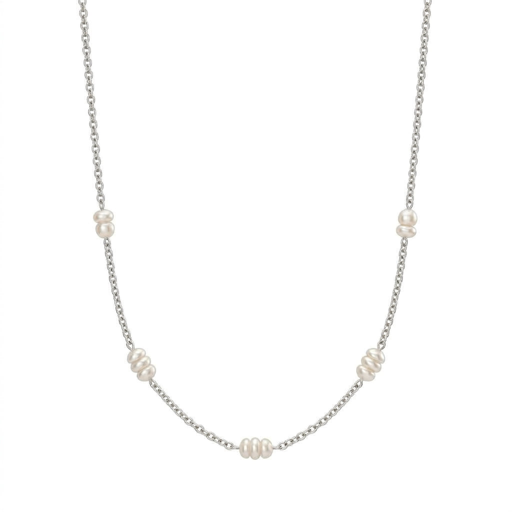 Ada Pearl Necklace - Silver