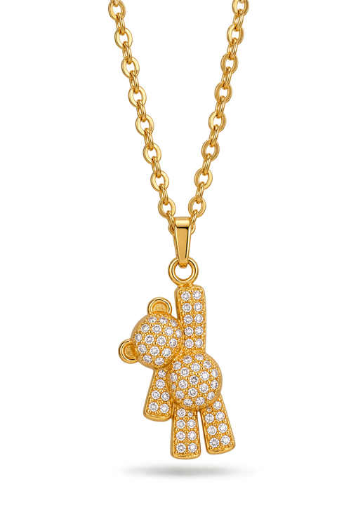 Honey Bear Necklace - Gold