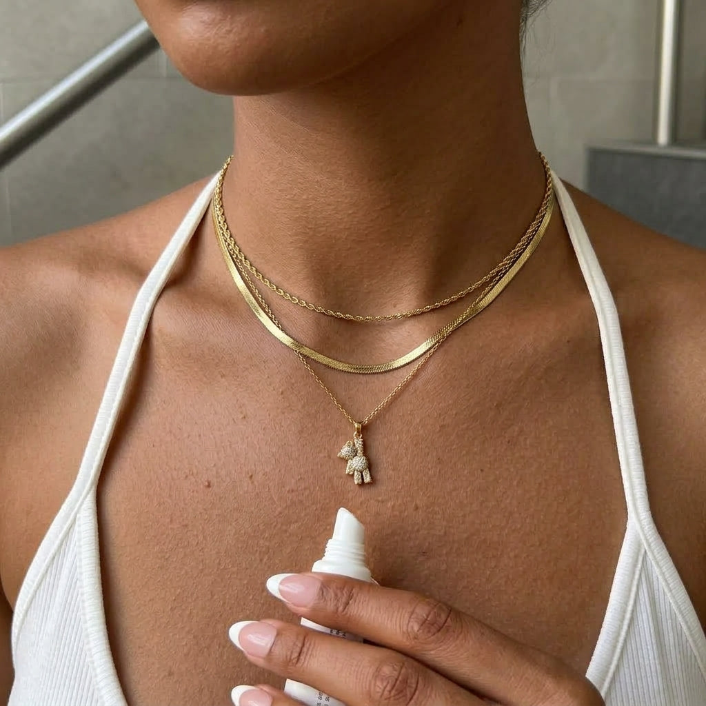 Honey Bear Necklace - Gold