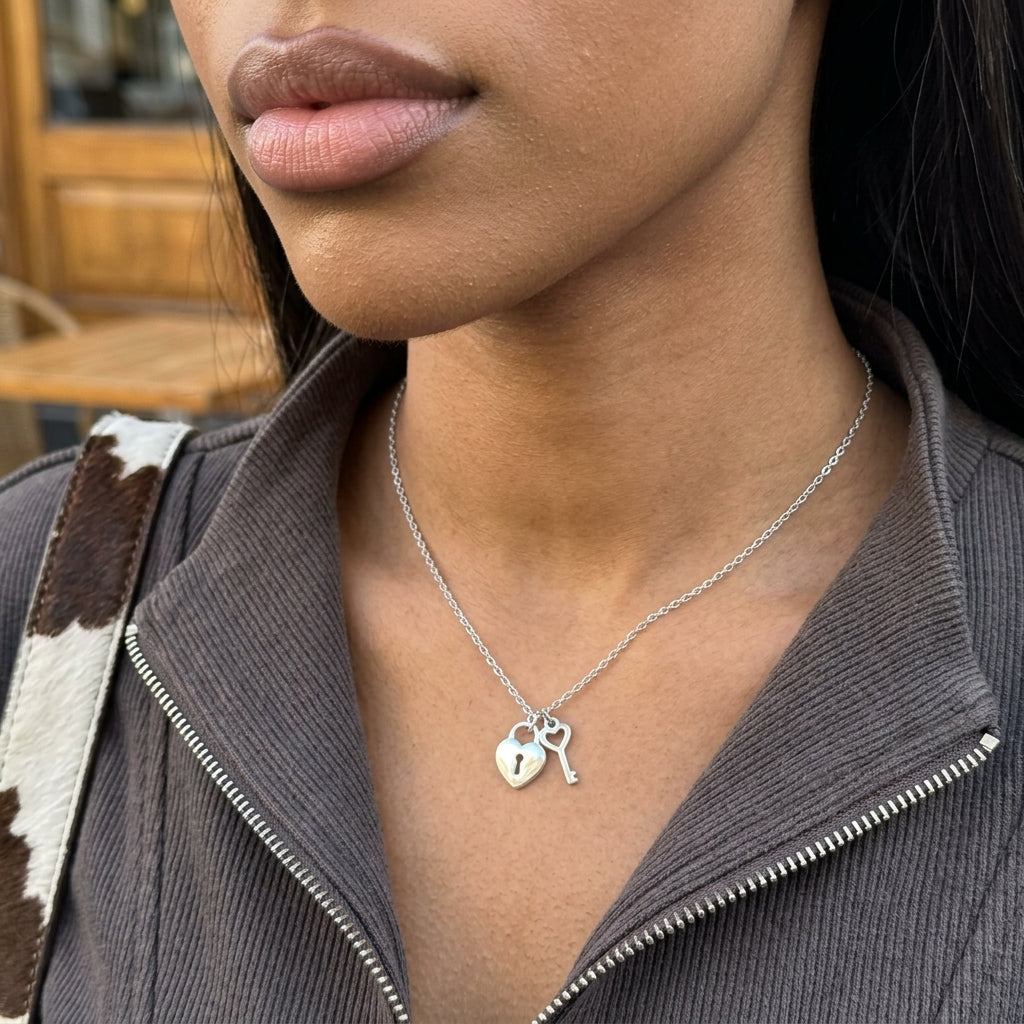 Darling Lock Necklace - Silver