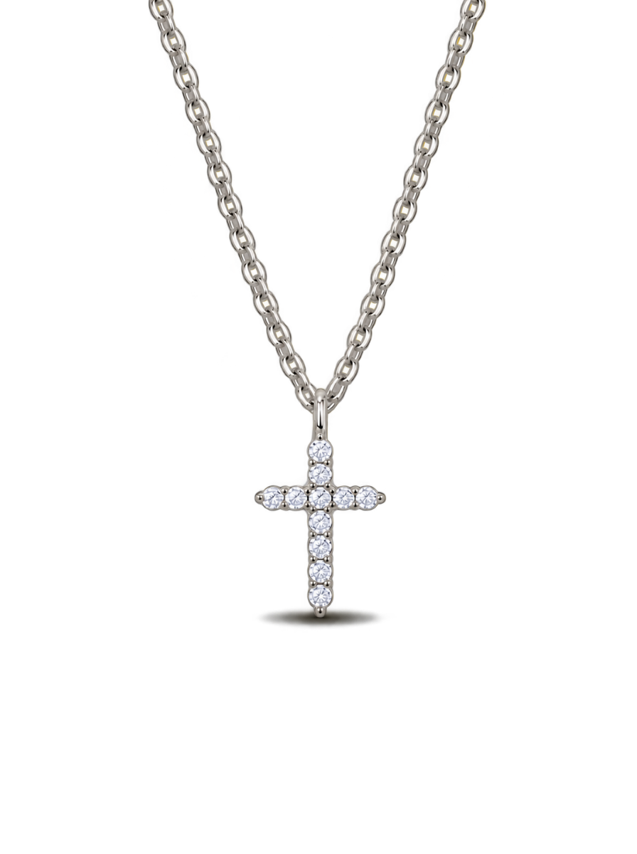 Lilia Cross Necklace - Silver