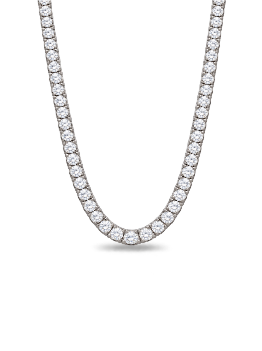 Camilla Tennis Necklace - Silver
